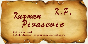 Kuzman Pivašević vizit kartica